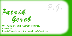 patrik gereb business card
